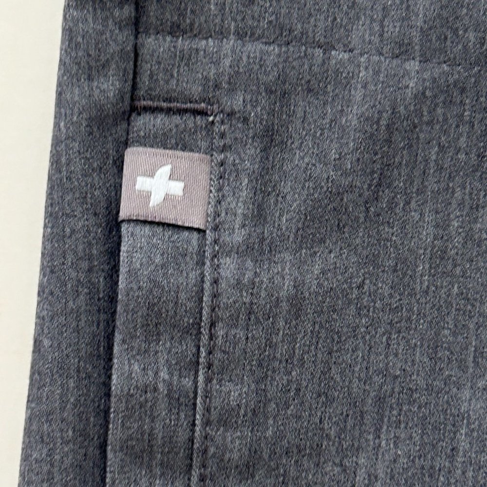 Figs Gray Boxy Button Down Shirt with Mandarin Collar - Picture 4 of 9